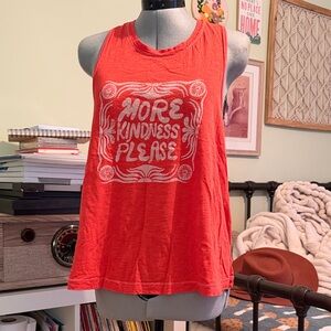 Anthropologie Red Graphic Tank Top